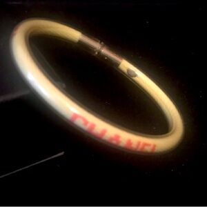 AUTHENTIC CHANEL VINYL CLEAR TUBE YELLOW PINK BRACELET VINTAGE
